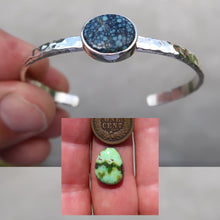 Load image into Gallery viewer, Gemstone Sterling Silver Hammered Cuff

