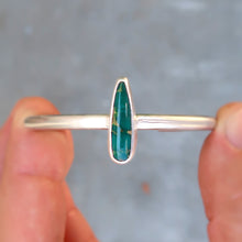 Load image into Gallery viewer, Nevada turquoise sterling silver stacking cuff set
