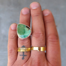 Load image into Gallery viewer, Damele variscite sterling silver statement ring. Size 8.25