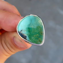 Load image into Gallery viewer, Damele variscite sterling silver statement ring. Size 8.25