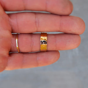 14K solid yellow gold Unisex ring