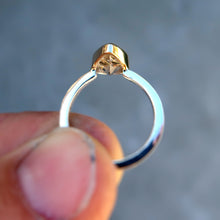 Load image into Gallery viewer, Rutilated Quartz  mixed metal 14K yellow gold sterling silver ring. Size 7