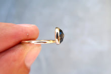 Load image into Gallery viewer, Sapphire 14K solid yellow gold ring. Size 6.5