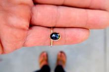 Load image into Gallery viewer, Sapphire 14K solid yellow gold ring. Size 6.5