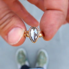 Load image into Gallery viewer, Salt and Pepper Diamond in 14K Solid Yellow Gold. Size 4.75