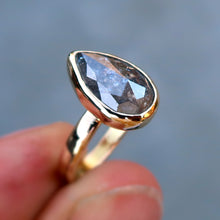 Load image into Gallery viewer, Salt and Pepper Diamond in 14K Solid Yellow Gold. Size 4.75