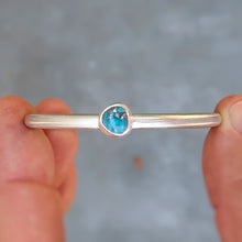 Load image into Gallery viewer, Nevada turquoise sterling silver stacking cuff set
