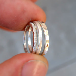 Sterling silver stacking set