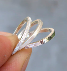 Sterling silver stacking set