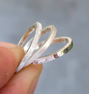 Sterling silver stacking set