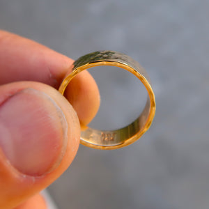 14K solid yellow gold Unisex ring