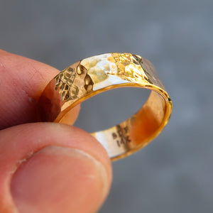 14K solid yellow gold Unisex ring