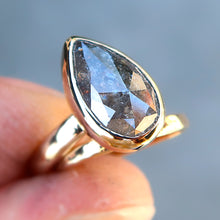 Load image into Gallery viewer, Salt and Pepper Diamond in 14K Solid Yellow Gold. Size 4.75
