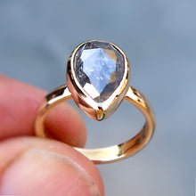 Load image into Gallery viewer, Salt and Pepper Diamond in 14K Solid Yellow Gold. Size 4.75
